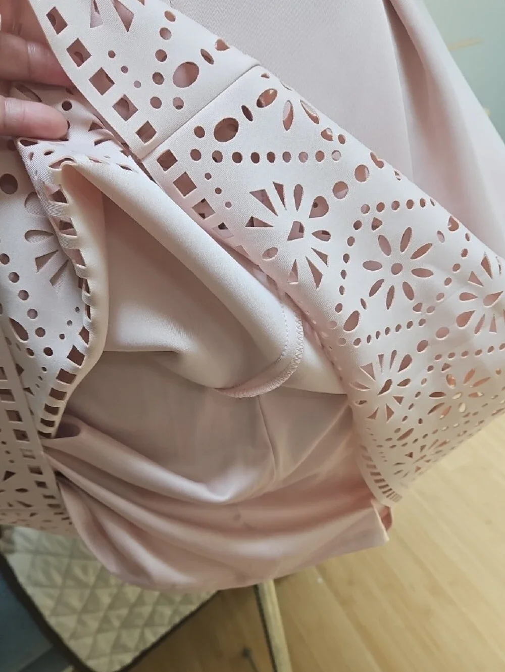Vince Camuto Blush Pink Cap-Sleeve Fit & Flare Dress - Picture 6 of 7